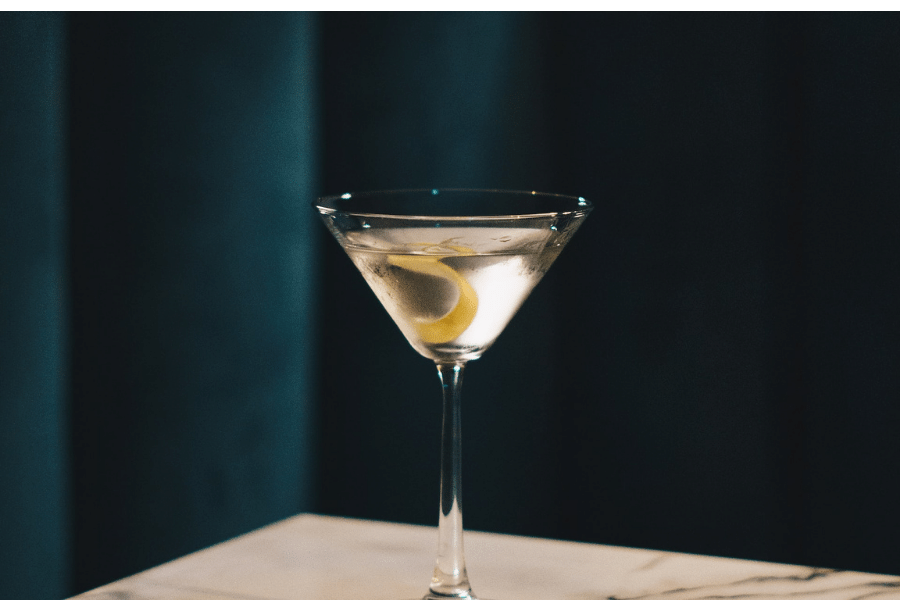 poets dream cocktail in a martini glass
